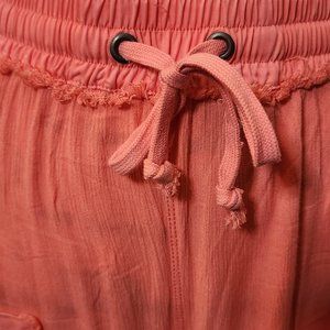 Free People wide leg high rise drawstring pant